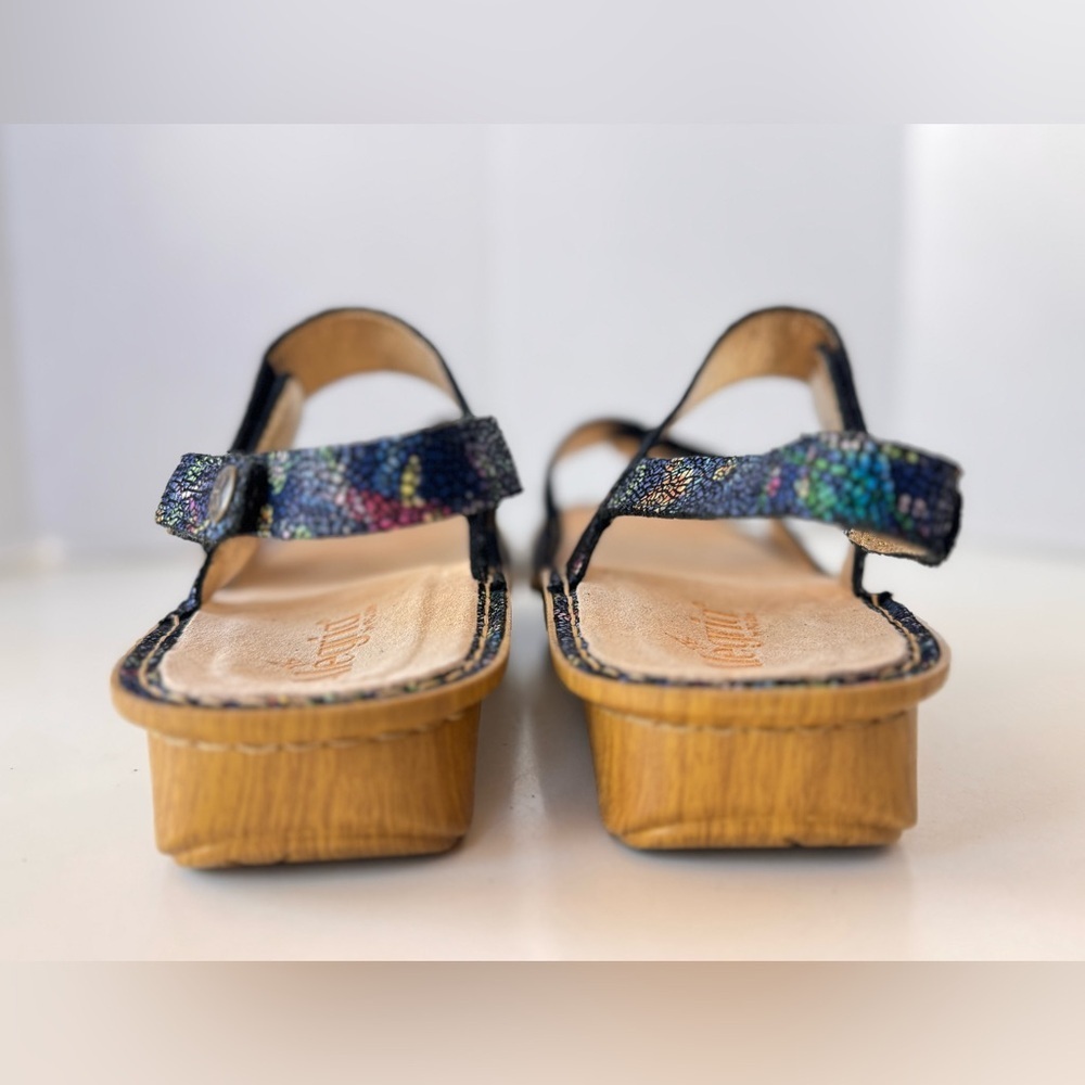 Alegria Verona Blue Birdland Mosaic Strappy Comfort Summer Sandals Size 41 - Picture 7 of 10
